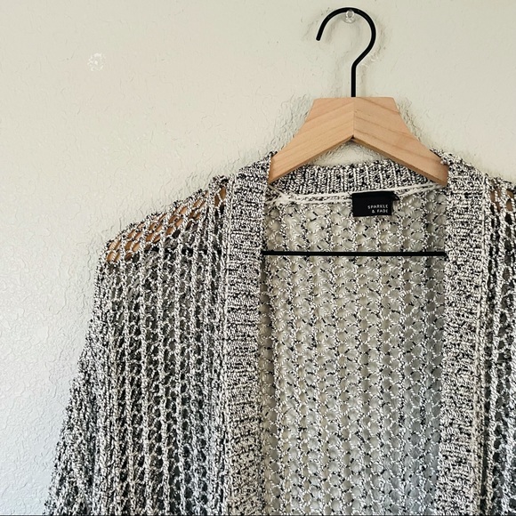 Urban Outfitters Grey Open Knit Slub Cardigan - Picture 4 of 10